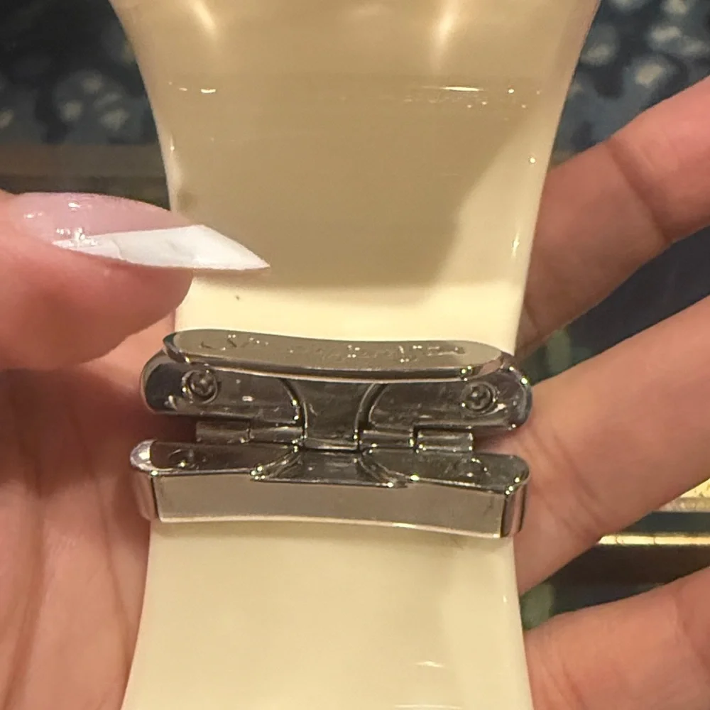 Cream and Silver Bracelet